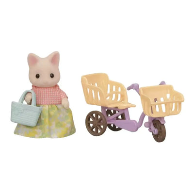 Sylvanian Families Çiçekli Kedi Anne Ve Bisiklet