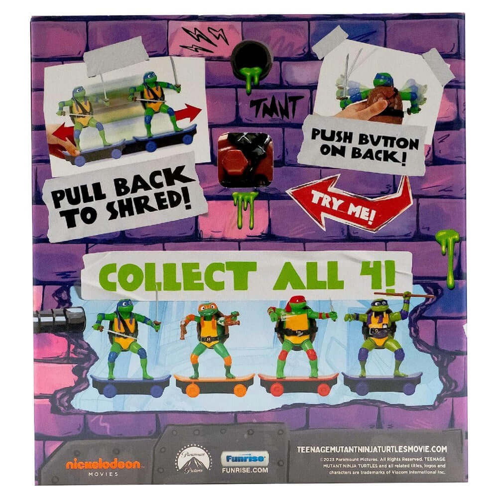 Tmnt Ninja Kaplumbağalar Çek Bırak Kaykay Figür Mikey