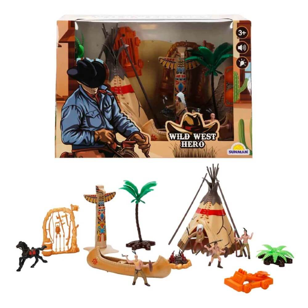 Wild West Hero Sesli ve Işıklı Kızılderili Oyun Seti