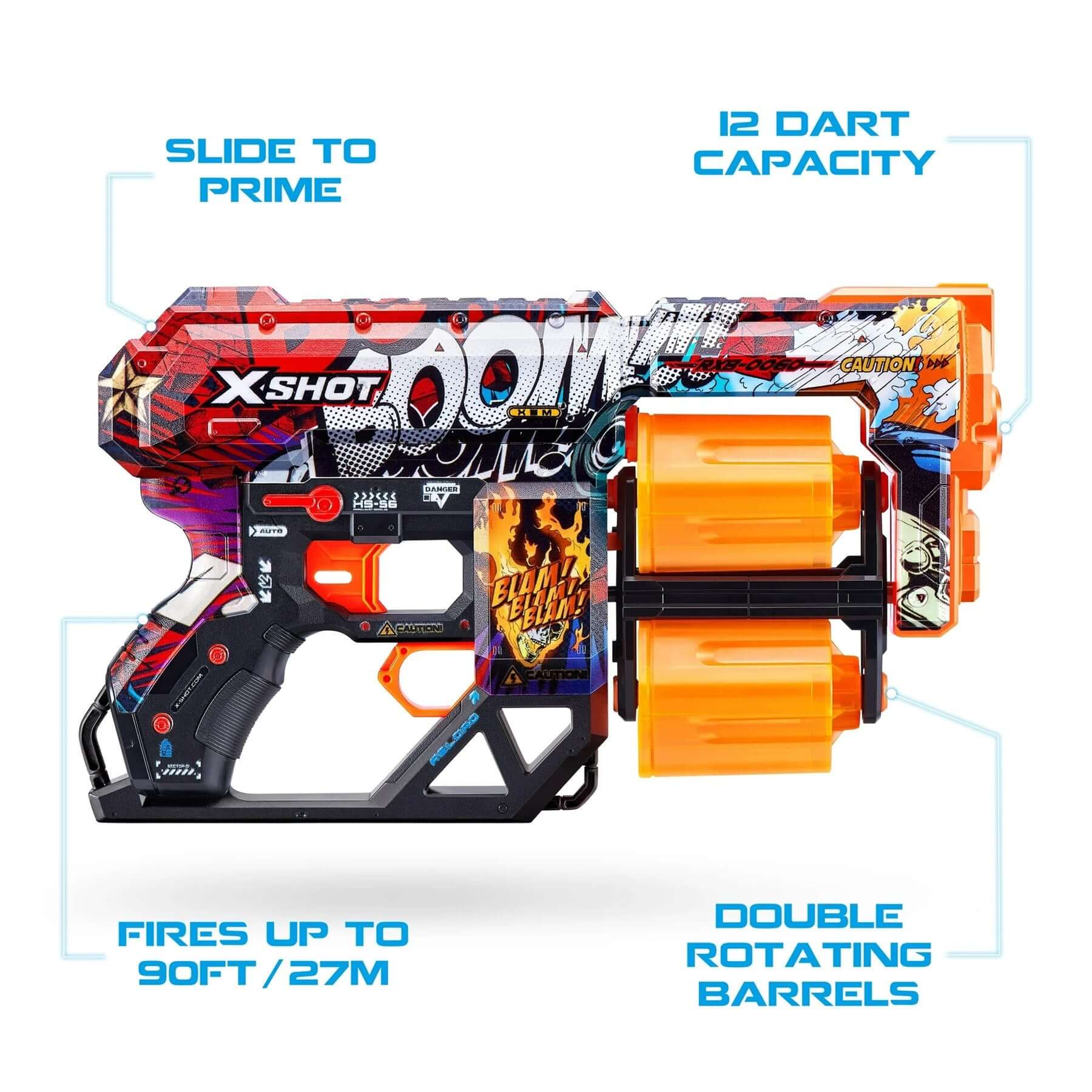 X Shot Skins Dread 12 Mermili Sünger Dart Atan Silah Boom