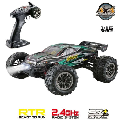 Xinlehong Yüksek Hızlı Uzaktan Kumandalı Araba 52 Km Yeşil