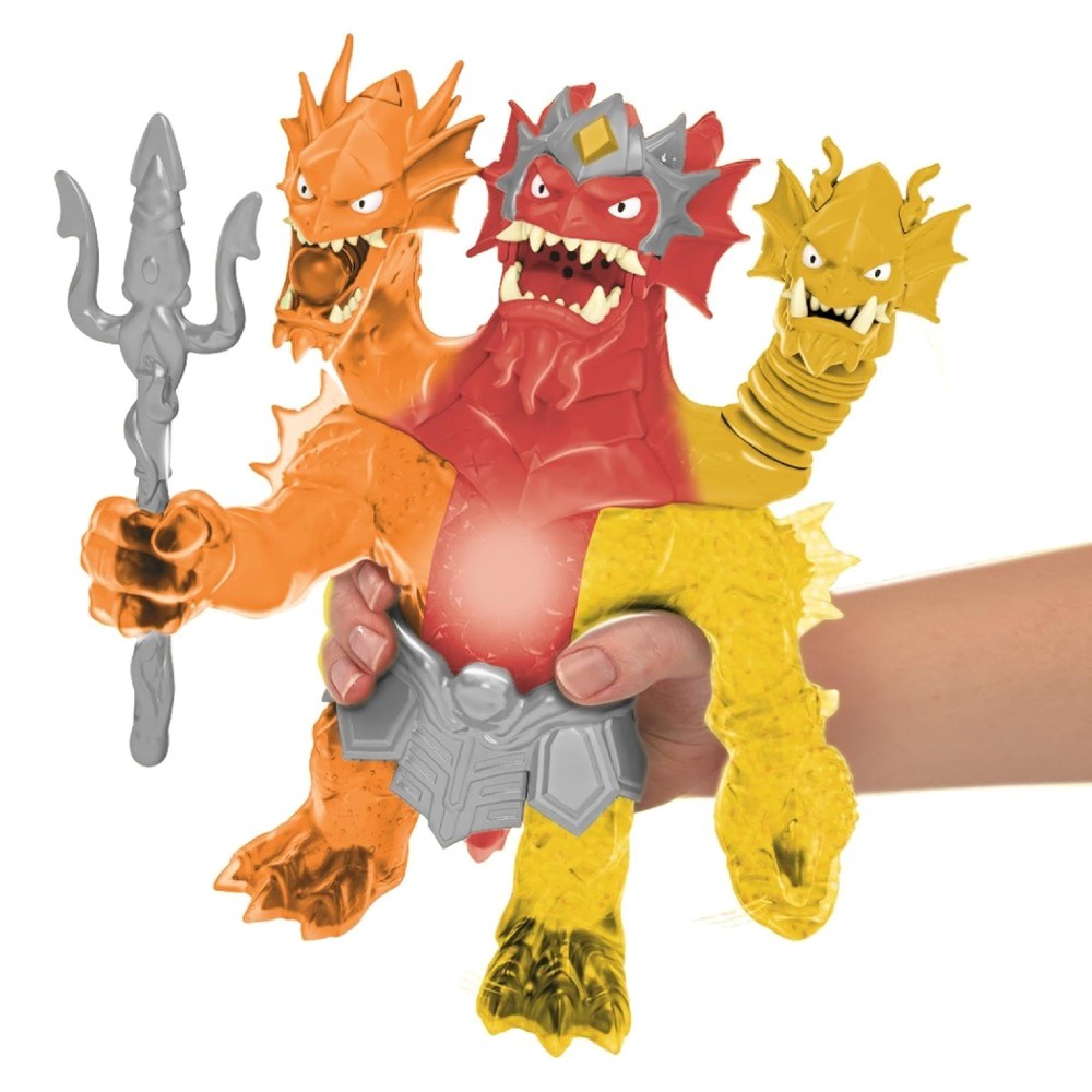 Goojitzu Stretch Strikers King Hydra Figürü GJT56000 | 3 Başlı Işıklı, Sesli ve Top Fırlatmalı Süper Esnek Kahraman 4 Yaş ve Üzeri Çocuklar İçin