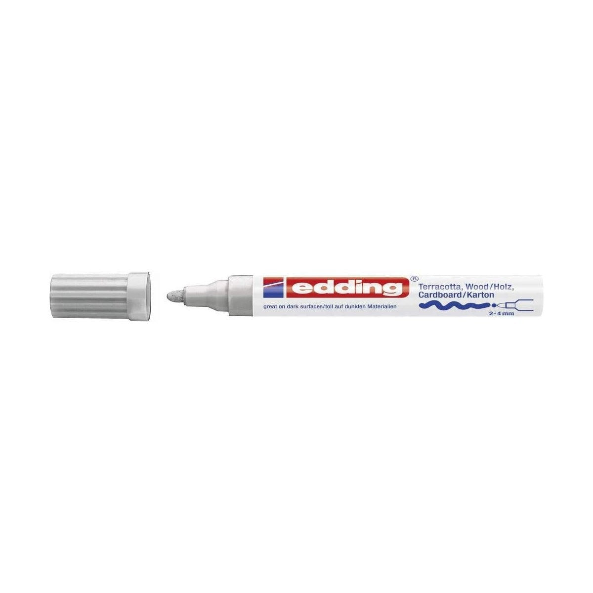 Edding 4000 Dekorasyon Kalemi Gümüş (2-4 mm Yuvarlak Uç)