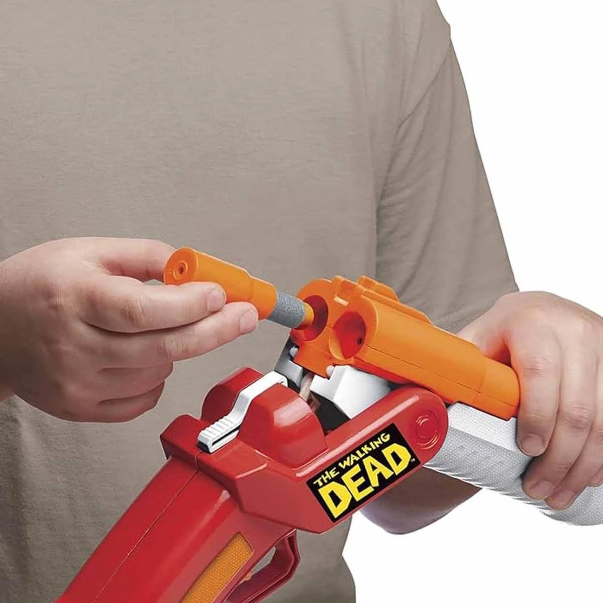 Air Warriors The Walking Dead Rick's Shotgun 66 cm Çift Namlulu, Gerçekçi Kırma Mekanizmalı, Kovan Fırlatma Özellikli Lisanslı Dart Atan Silah - Roket Oyuncak