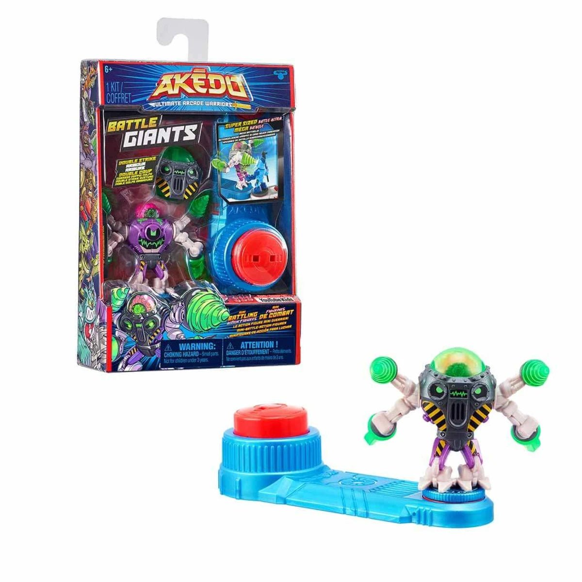 Akedo S2 Dev Tekli Paket Drillborg Zırhlı ve Yeni Dövüş Stilli Büyük Boy Dövüşçü Figürleri - Roket Oyuncak
