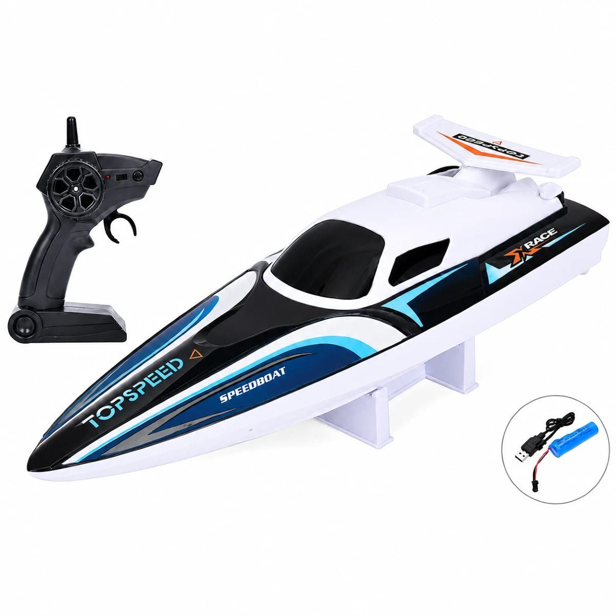 Assault Uzaktan Kumandalı Şarjlı Sürat Teknesi 20 KM Hız Mavi - Roket Oyuncak