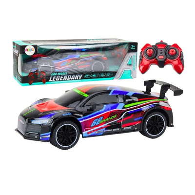 Auto Sportowe RC 1:10 25 km/h Maksimum Hızlı, 42 cm Dev Boyutlu ve Hassas Kontrollü Uzaktan Kumandalı Spor Yarış Arabası Renkli - Roket Oyuncak