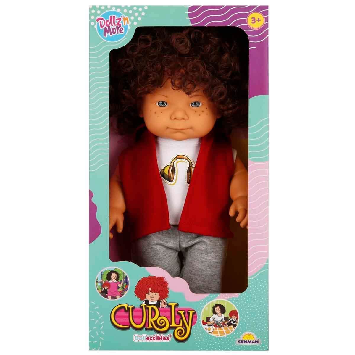 Dollz n More Curly Bebek 35 Cm Kulaklık Tişörtlü