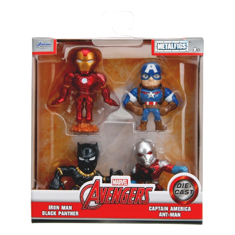 Jada Avengers 4'lü Figür Seti Iron Man, C. America, B. Panther, AntMan
