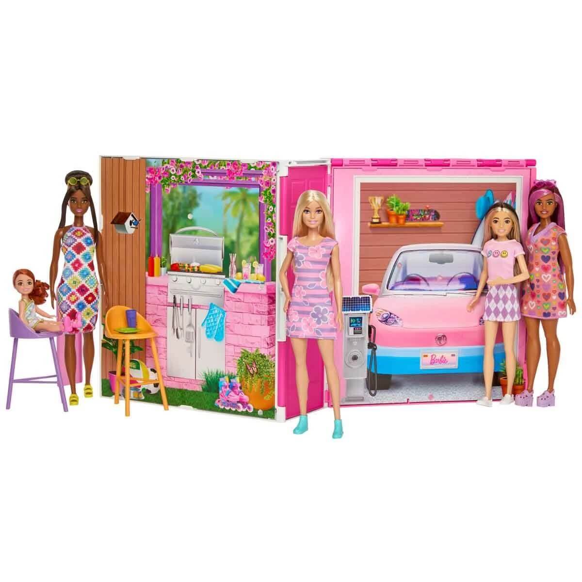Barbie Portatif Tatil Evi Bebek ve Oyun Seti HRJ77 - Roket Oyuncak