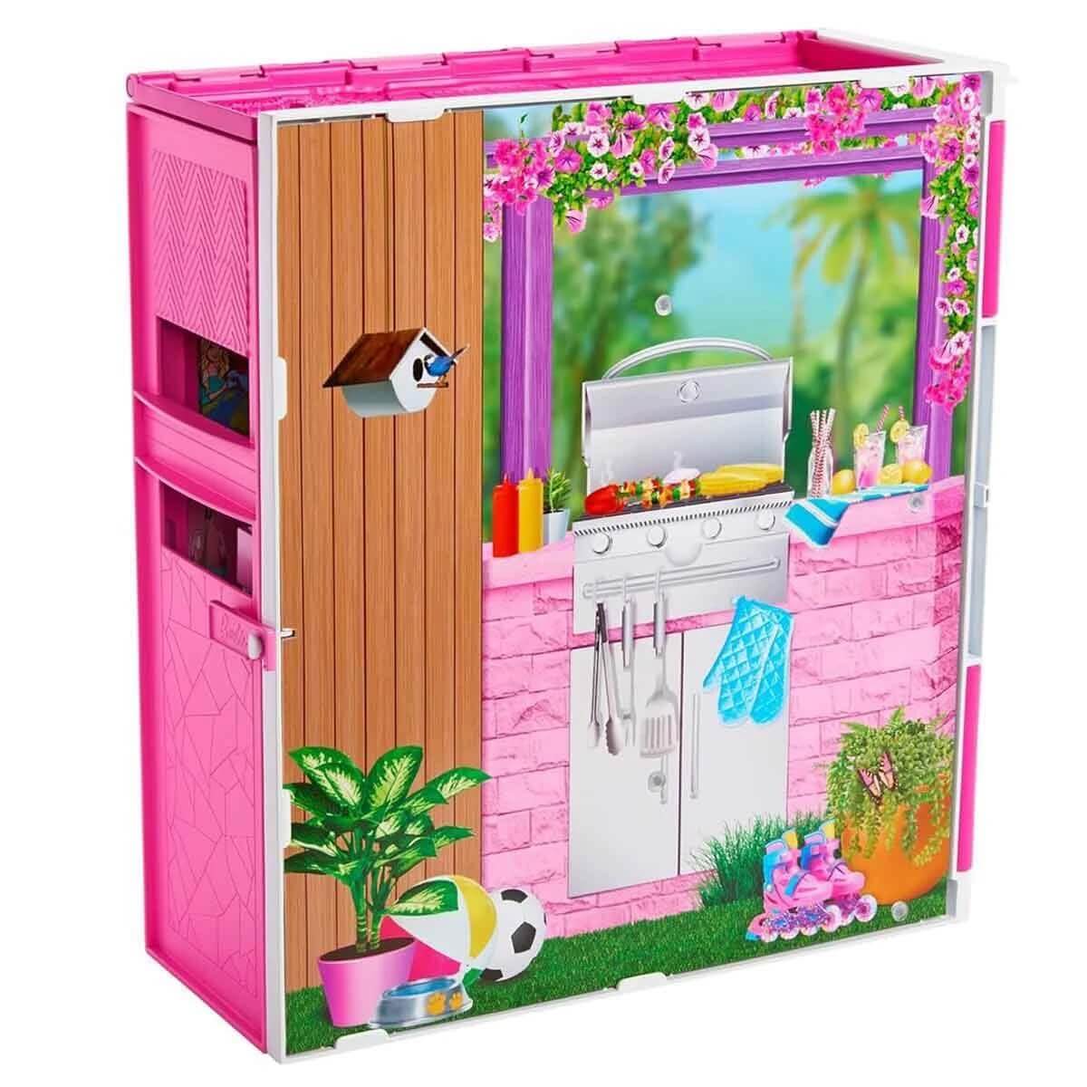 Barbie Portatif Tatil Evi Bebek ve Oyun Seti HRJ77 - Roket Oyuncak