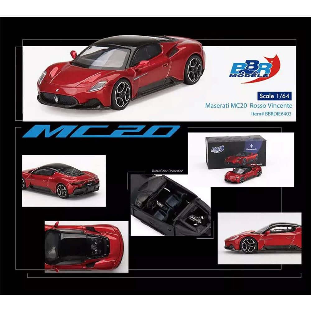 BBR Models Maserati MC20 Rosso Vincente - Roket Oyuncak