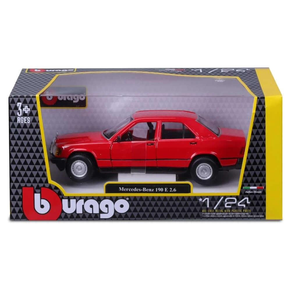 Bburago 1:24 Mercedes - Benz 190 E 2.6 Kırmızı - Roket Oyuncak