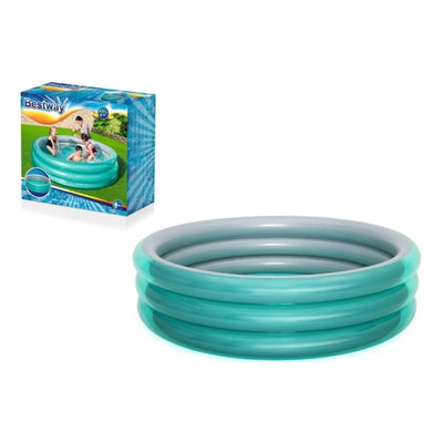Bestway 51043 3 Halkalı Jumbo Çocuk Havuzu 201 cm Genişlik, Dayanıklı PVC Gövde ve 937 Litre Su Kapasiteli Şişme Havuz - Roket Oyuncak