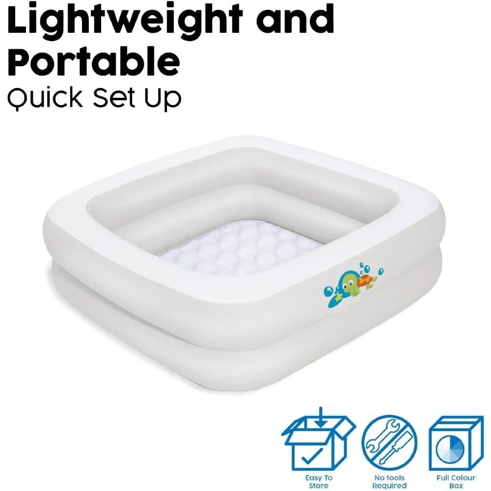 Bestway 51116 Kare Bebek Havuzu 86 x 86 x 25 Cm - Roket Oyuncak