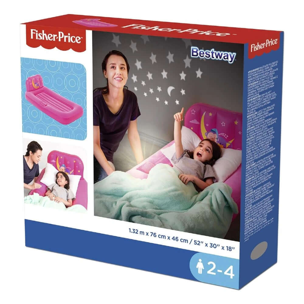 Bestway Fisher Price Çocuk Yatağı 132 x 76 x 46 Cm Pembe - Roket Oyuncak