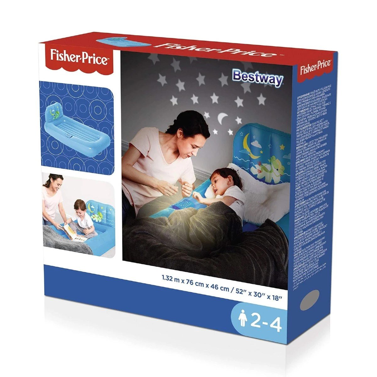 Bestway Fisher-Price Dream Glimmers Şişme Çocuk Yatağı 93546 - Roket Oyuncak