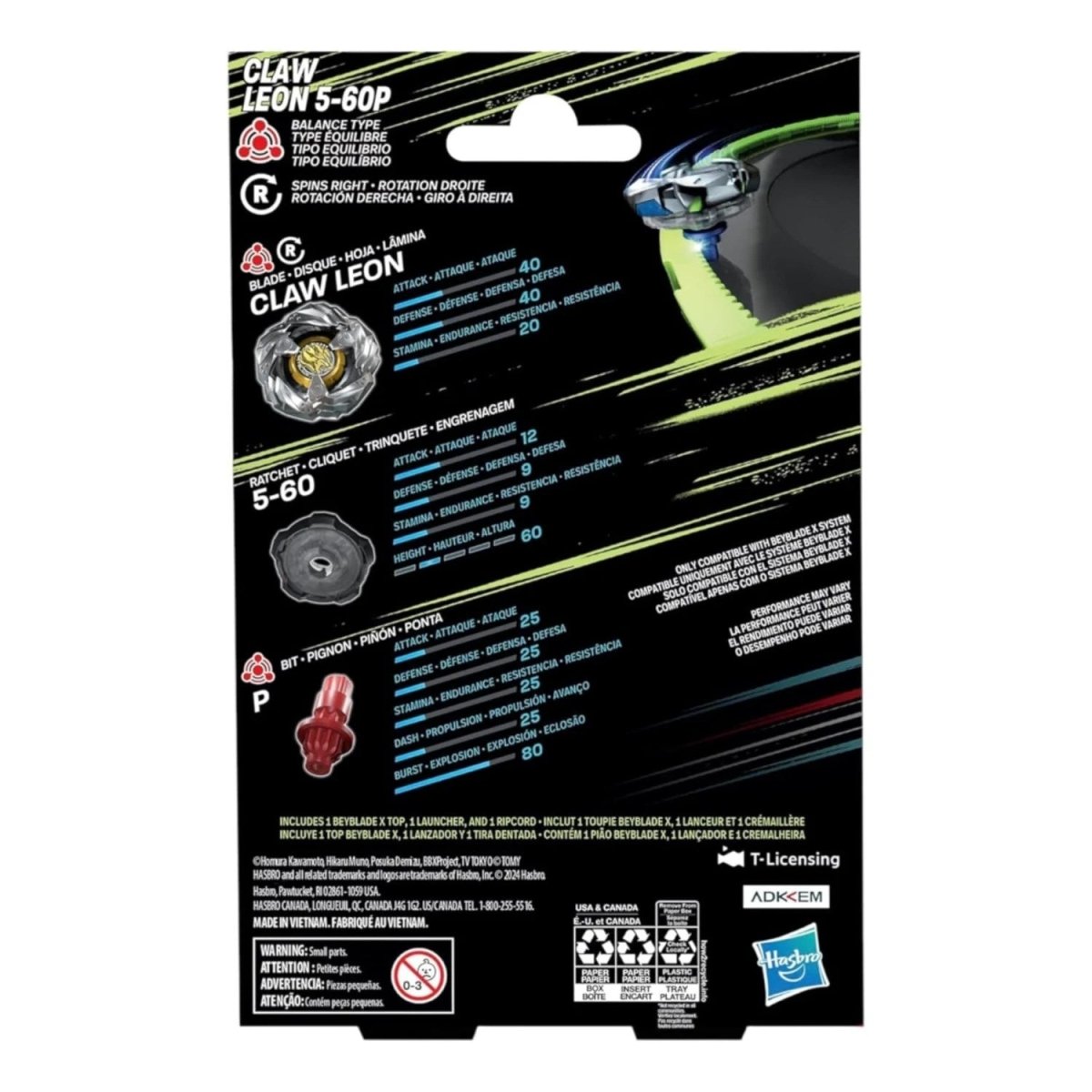 Beyblade X Claw Leon 5 - 60P Başlangıç Seti - Roket Oyuncak