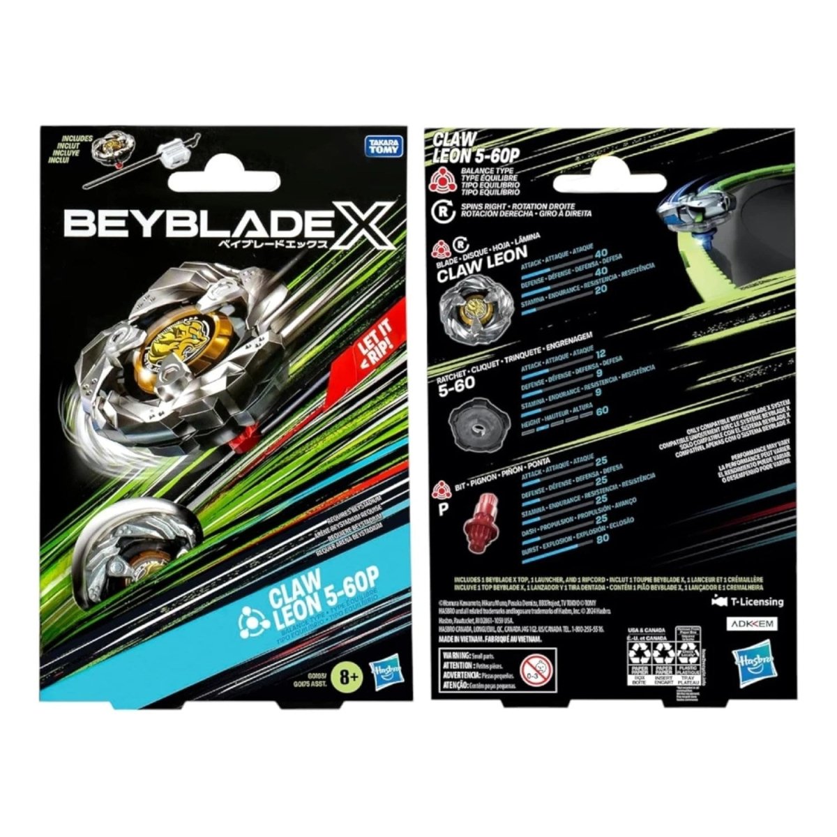 Beyblade X Claw Leon 5 - 60P Başlangıç Seti - Roket Oyuncak