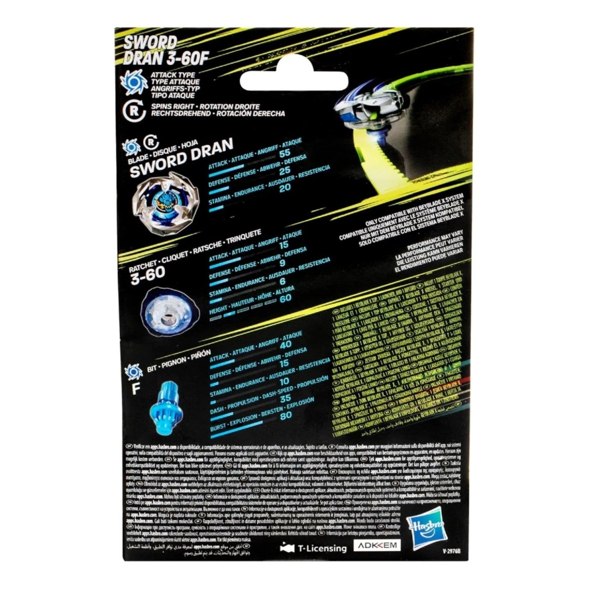 Beyblade X Sword Dran 3 - 60F Başlangıç Seti - Roket Oyuncak