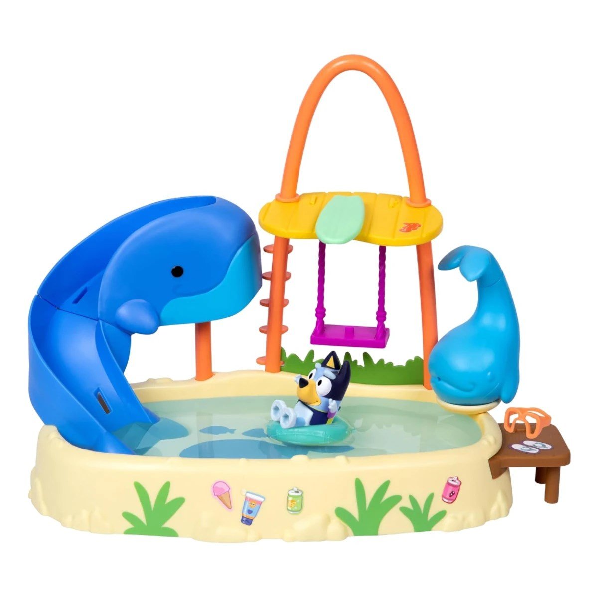 Bluey Balina Su Parkı Oyun Seti Renk Değiştiren Figürlü, Su Fışkırtmalı Havuzlu ve Kaydıraklı İnteraktif Eğitici Çocuk Oyuncak Seti - Roket Oyuncak