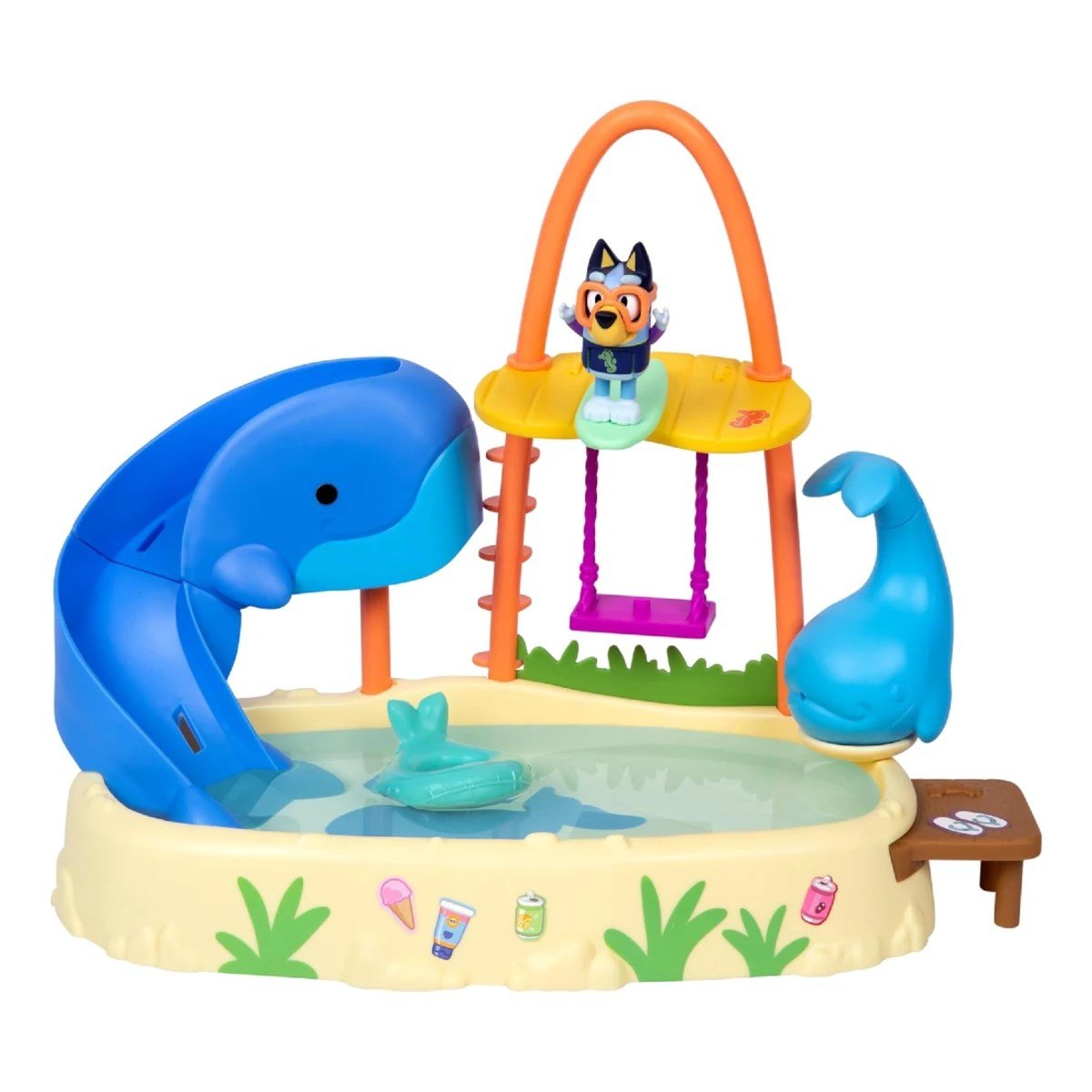 Bluey Balina Su Parkı Oyun Seti Renk Değiştiren Figürlü, Su Fışkırtmalı Havuzlu ve Kaydıraklı İnteraktif Eğitici Çocuk Oyuncak Seti - Roket Oyuncak