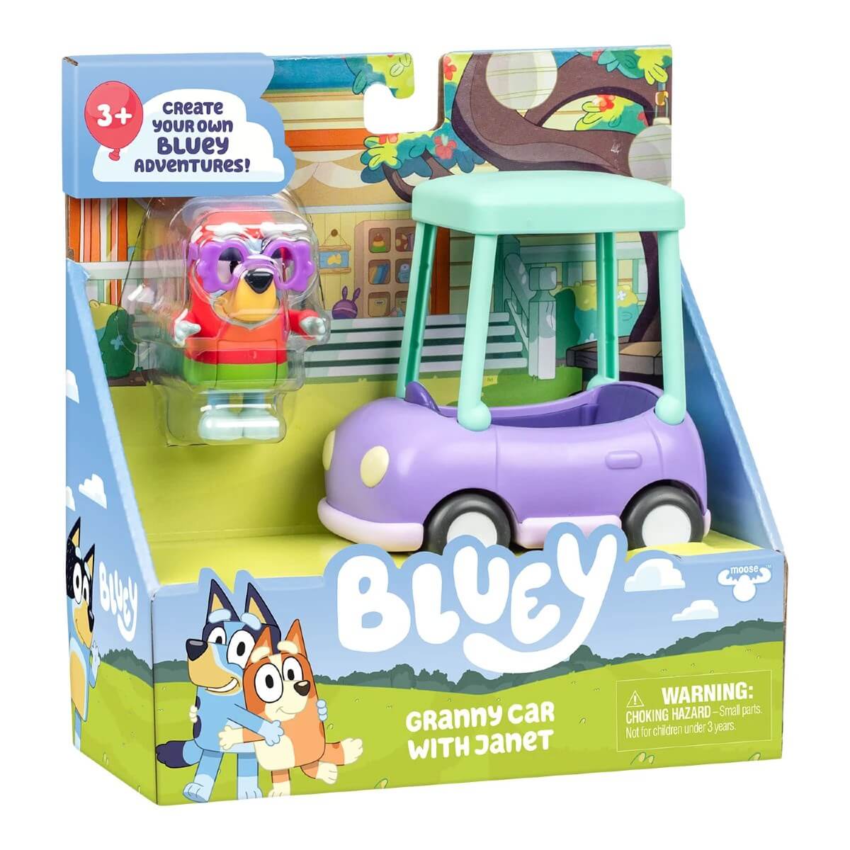 Bluey Büyükannenin Arabası ve Janet Figürü 18924 - Roket Oyuncak