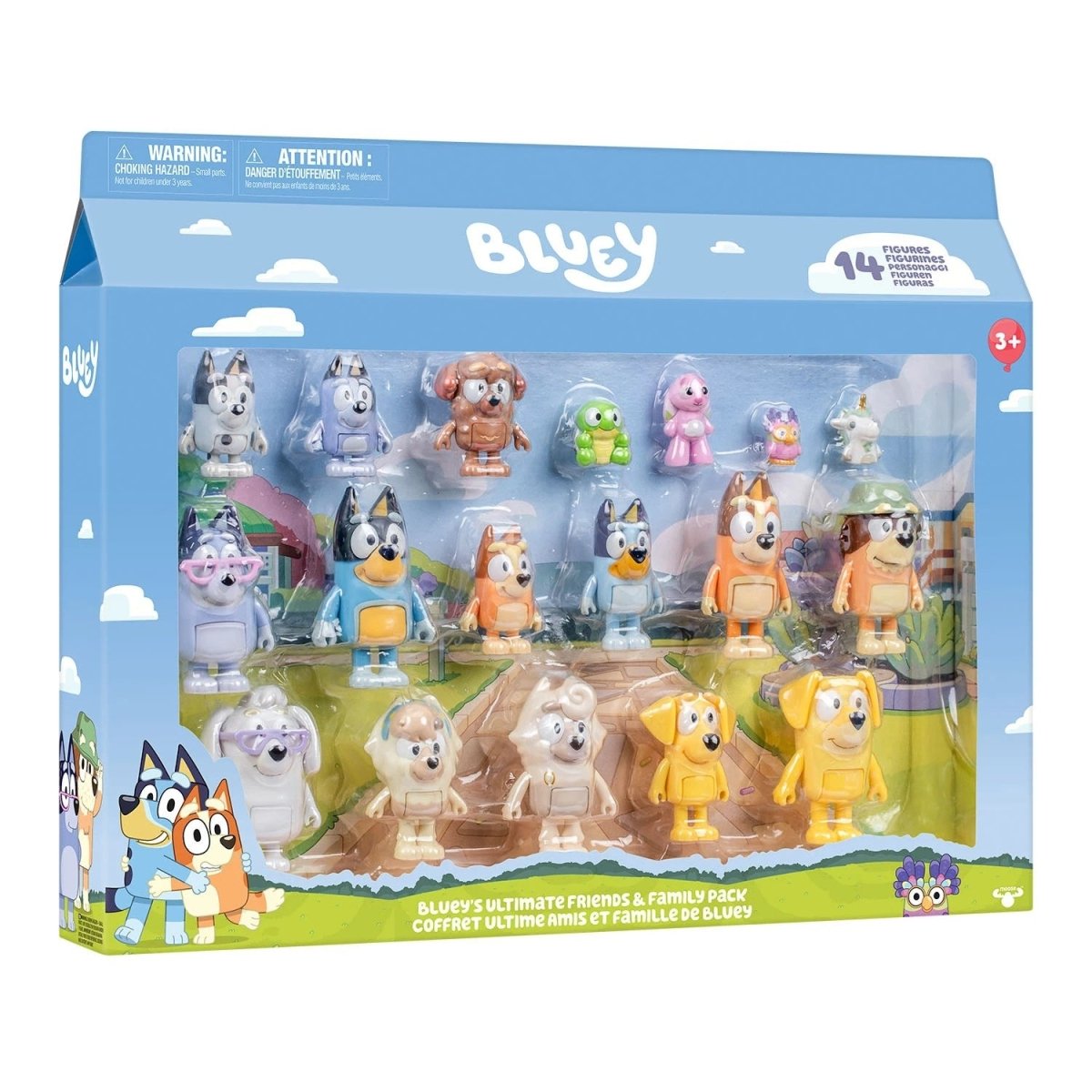 Bluey Ultimate Aile ve Arkadaş Figür Seti 18'li Hareketli Eklemli Orijinal Mini Figürler ve Chattermax Dahil Okul Öncesi Dev Koleksiyon Paketi - Roket Oyuncak