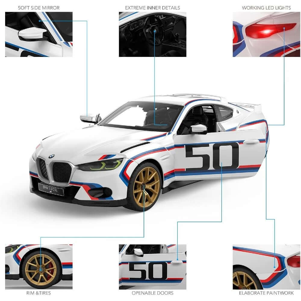 BMW 3.0 CSL Uzaktan Kumandalı Araba Işıklı 2.4GHz Lisanslı Model - Roket Oyuncak