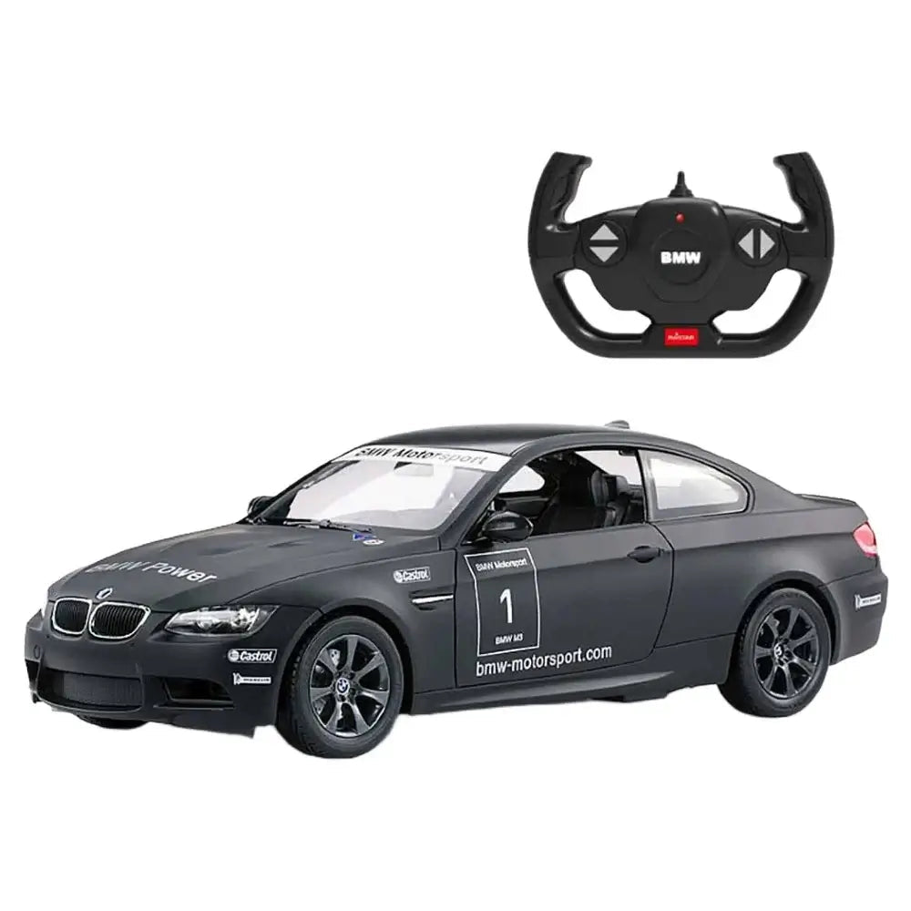 BMW M3 Uzaktan Kumandalı Araba Işıklı 2.4GHz Full Fonksiyon RC Araba 32 Cm Siyah - Roket Oyuncak