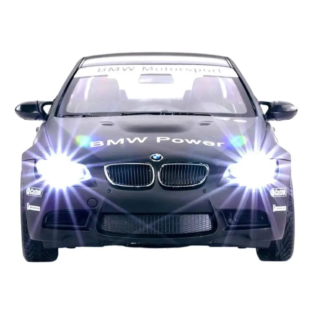 BMW M3 Uzaktan Kumandalı Araba Işıklı 2.4GHz Full Fonksiyon RC Araba 32 Cm Siyah - Roket Oyuncak