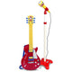 Bontempi Ayaklı Mikrofonlu Kırmızı Elektronik Gitar Seti 55 cm Gerçek Telli Gitar ve Ayarlanabilir Mikrofon Standı - Roket Oyuncak