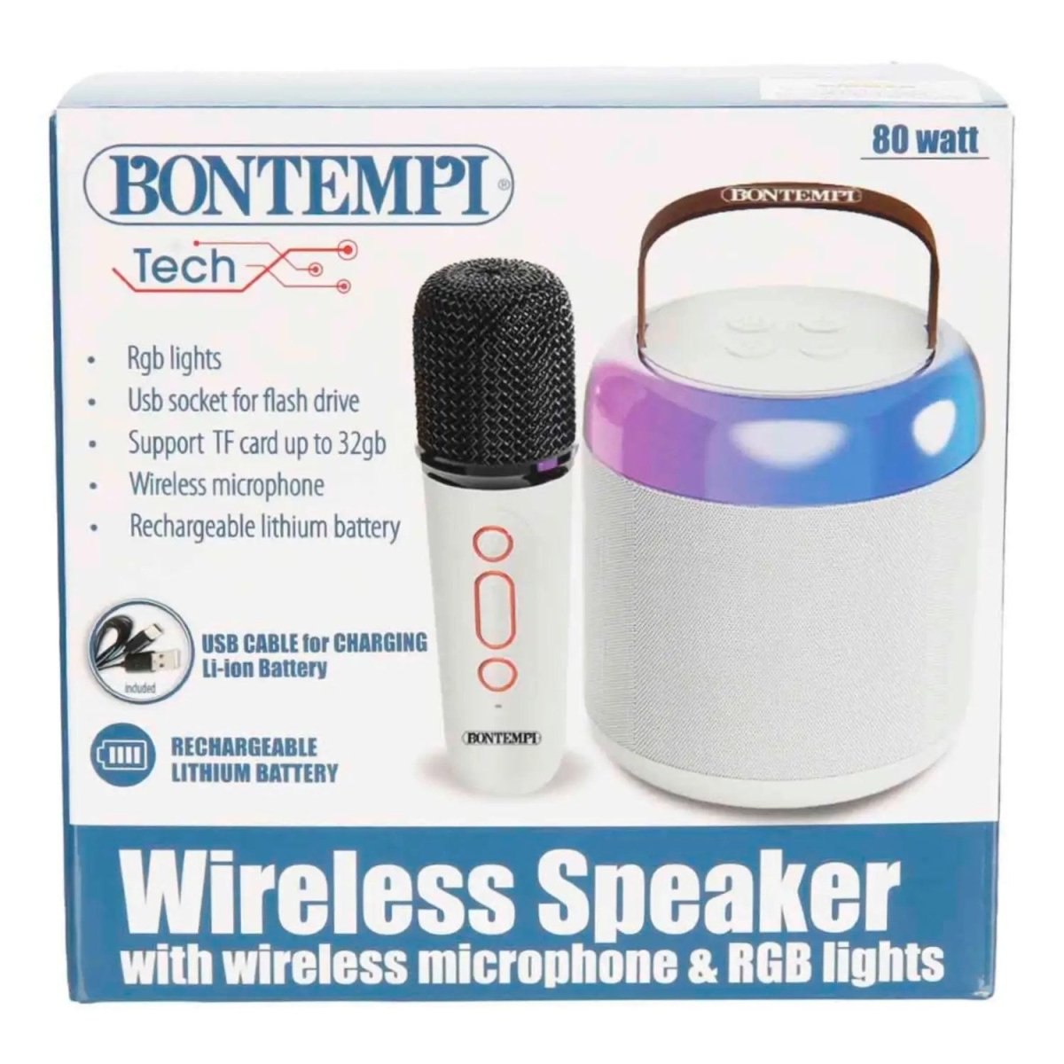 Bontempi Işıklı Kablosuz Mikrofonlu Hoparlör - Roket Oyuncak