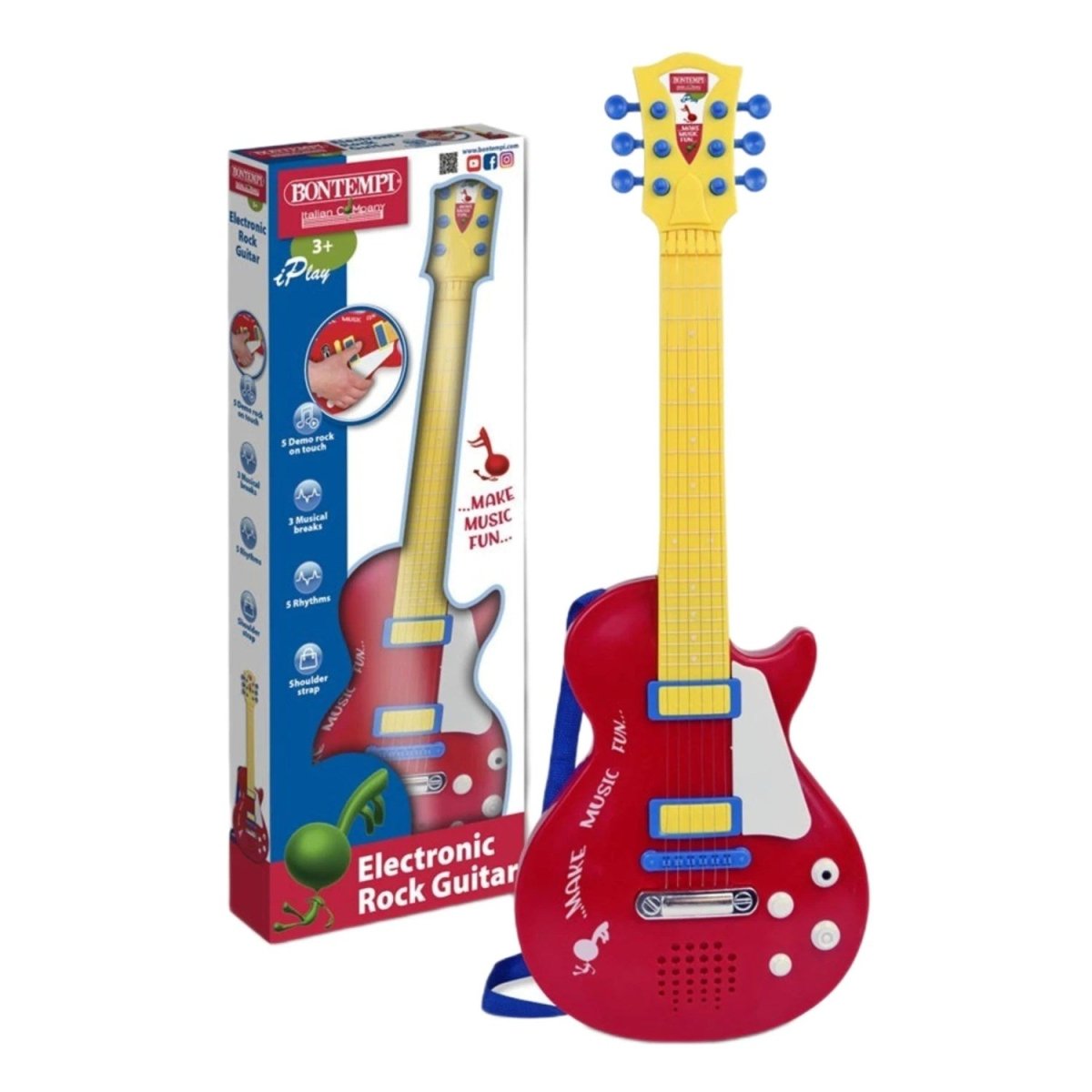 Bontempi Kırmızı Elektronik Çocuk Rock Gitarı 53 Cm - Roket Oyuncak