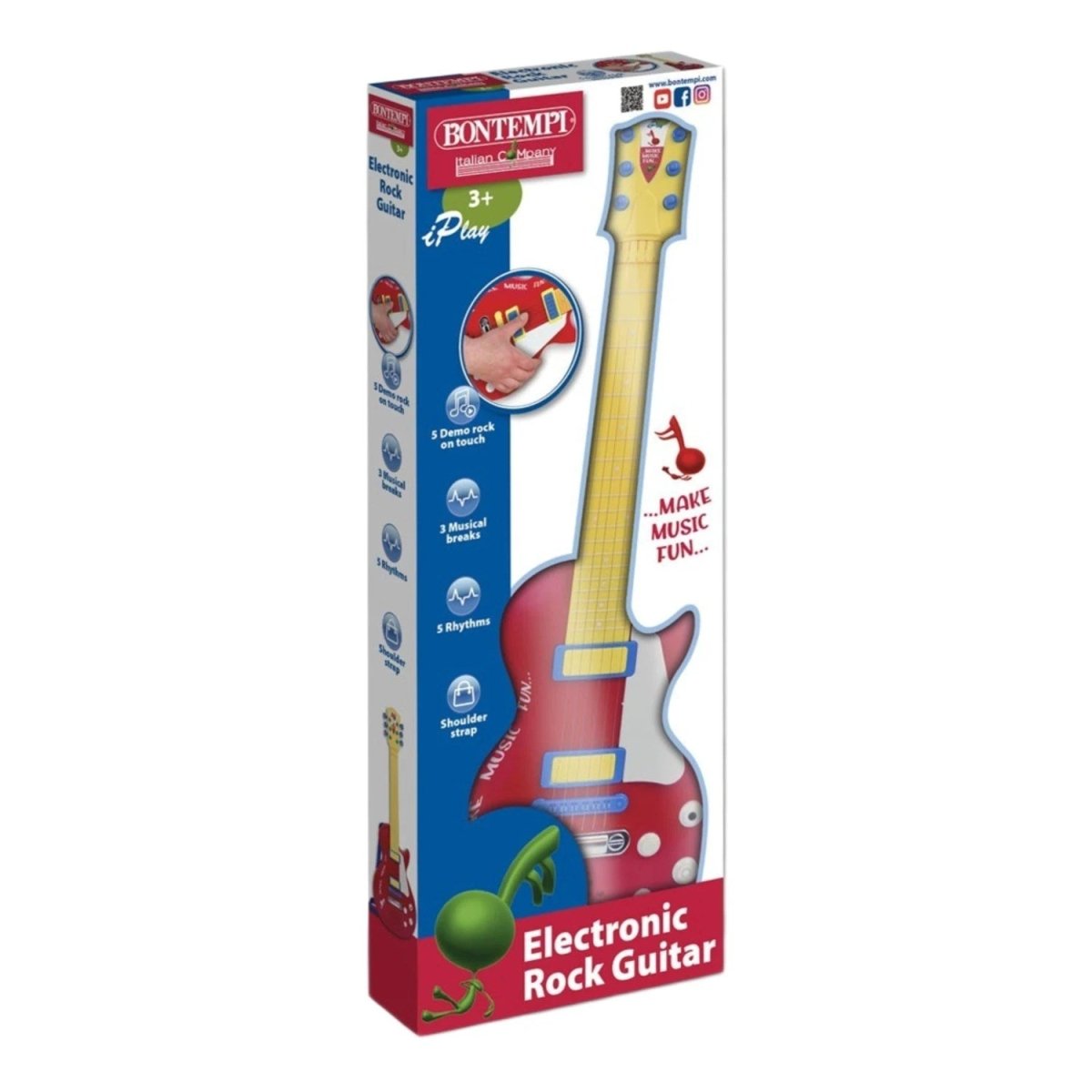 Bontempi Kırmızı Elektronik Çocuk Rock Gitarı 53 Cm - Roket Oyuncak