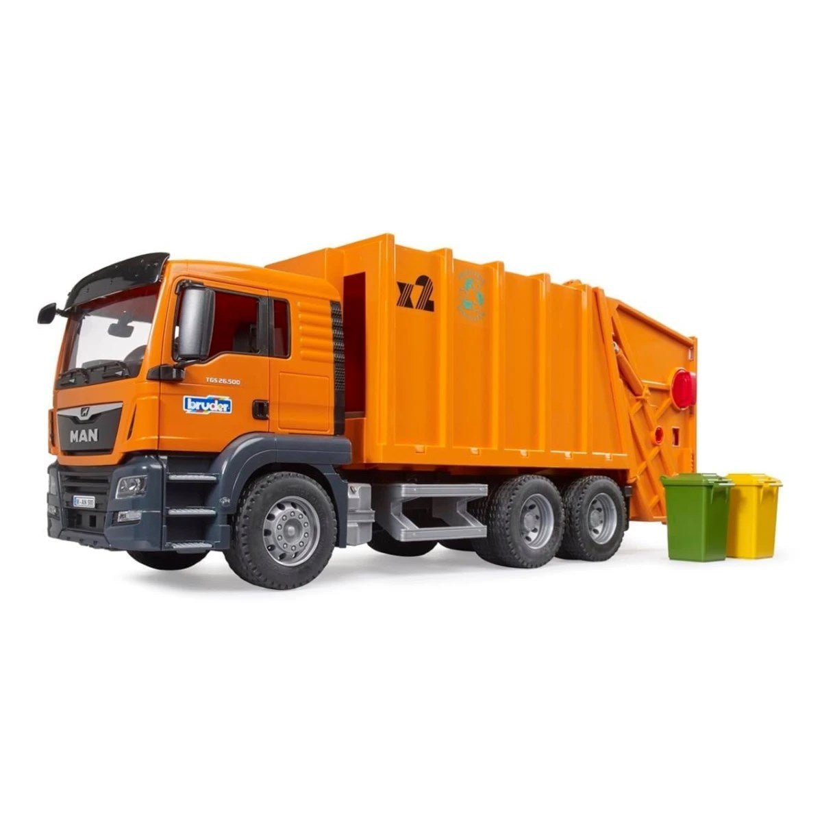 Bruder 1:16 MAN TGS Çöp Kamyonu Turuncu Lisanslı Model - Roket Oyuncak