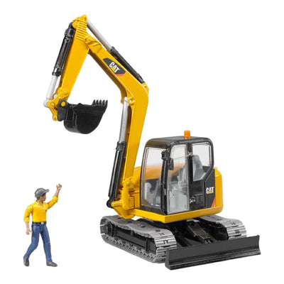 Bruder Cat Mini Ekskavatör ve İnşaat İşçisi BR02466 - Roket Oyuncak