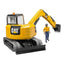 Bruder Cat Mini Ekskavatör ve İnşaat İşçisi BR02466 - Roket Oyuncak