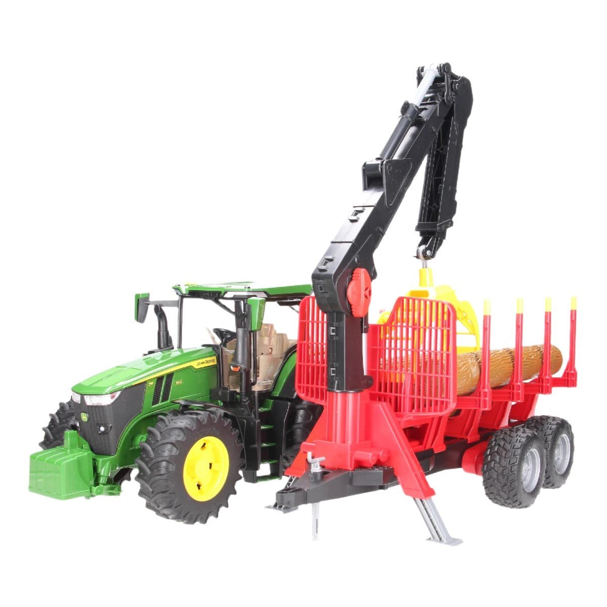 Bruder J. Deere 7R 350 Traktör & Kütük Römork BR03154 - Roket Oyuncak