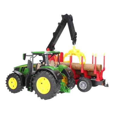 Bruder J. Deere 7R 350 Traktör & Kütük Römork BR03154 - Roket Oyuncak