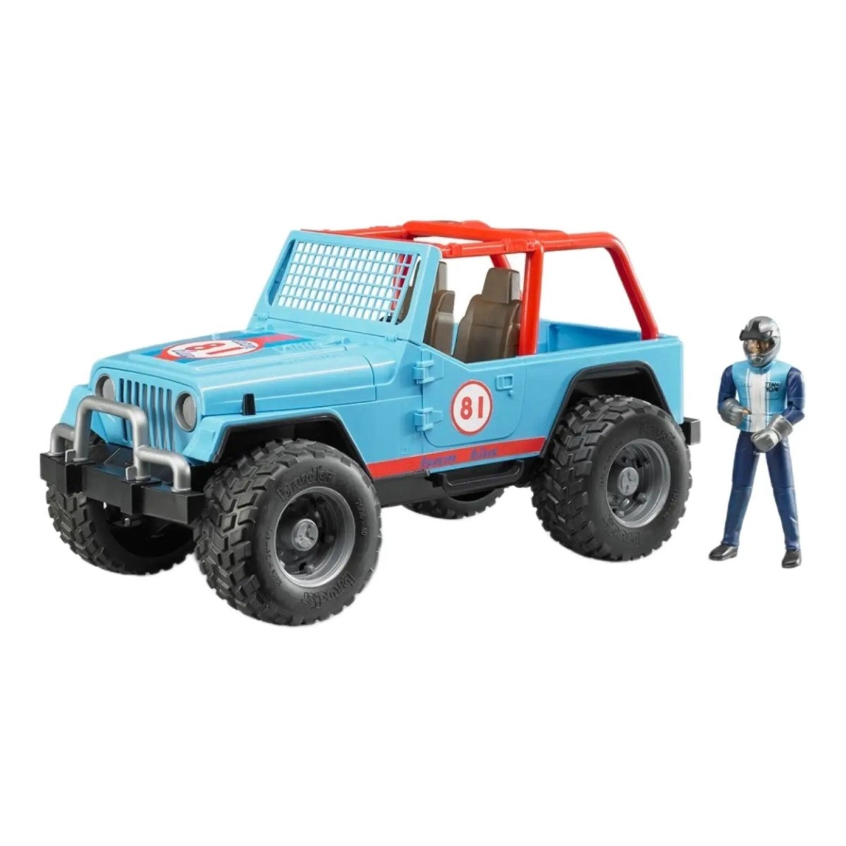 Bruder Jeep Cross Mavi Safari Aracı Ve Kasklı Pilotu BR02541 - Roket Oyuncak