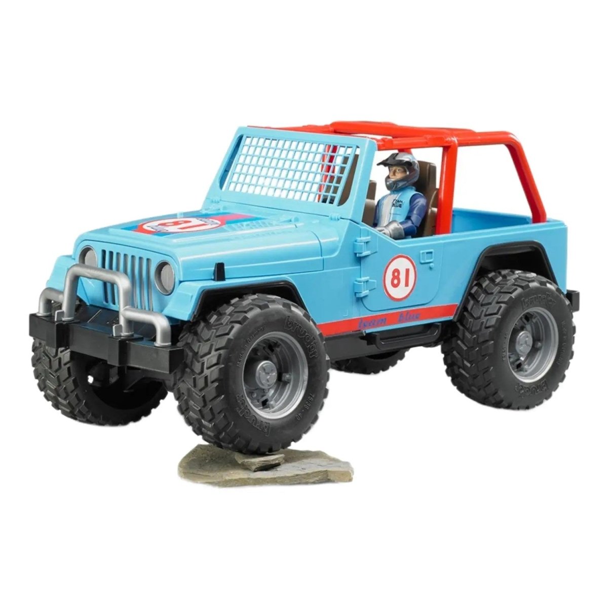 Bruder Jeep Cross Mavi Safari Aracı Ve Kasklı Pilotu BR02541 - Roket Oyuncak