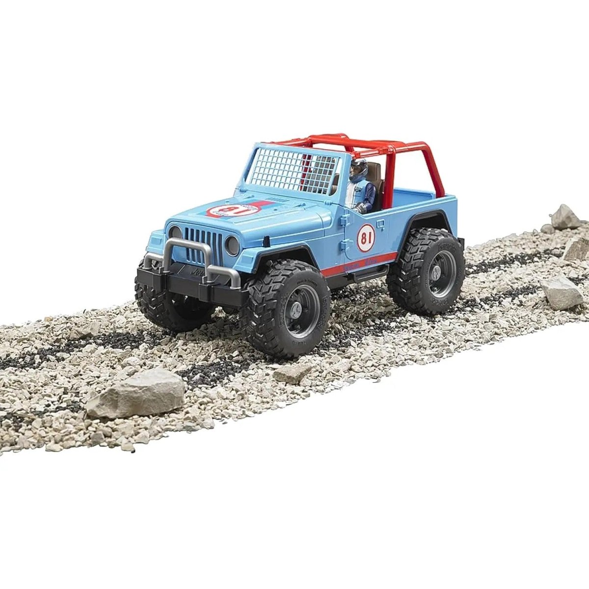Bruder Jeep Cross Mavi Safari Aracı Ve Kasklı Pilotu BR02541 - Roket Oyuncak