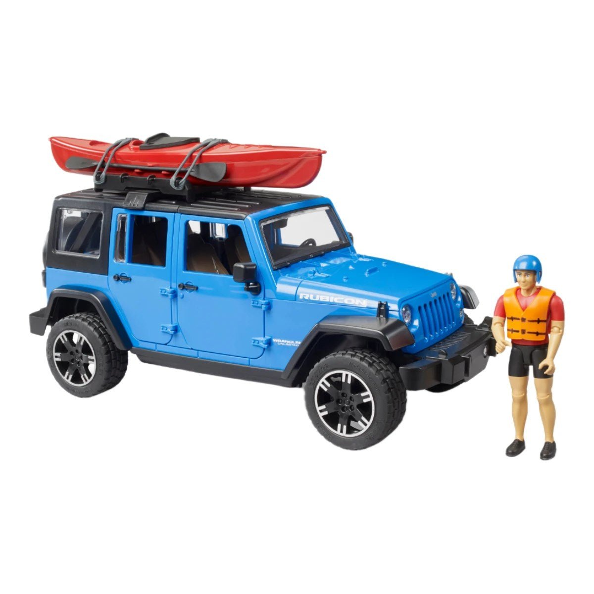 Bruder Jeep Wrangler U. Rubicon Kano ve Sürücü BR02529 - Roket Oyuncak