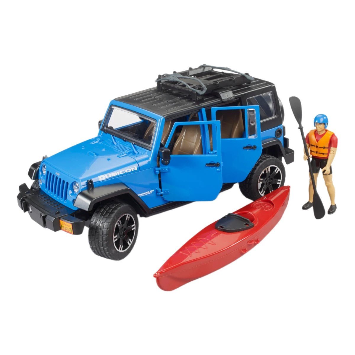 Bruder Jeep Wrangler U. Rubicon Kano ve Sürücü BR02529 - Roket Oyuncak