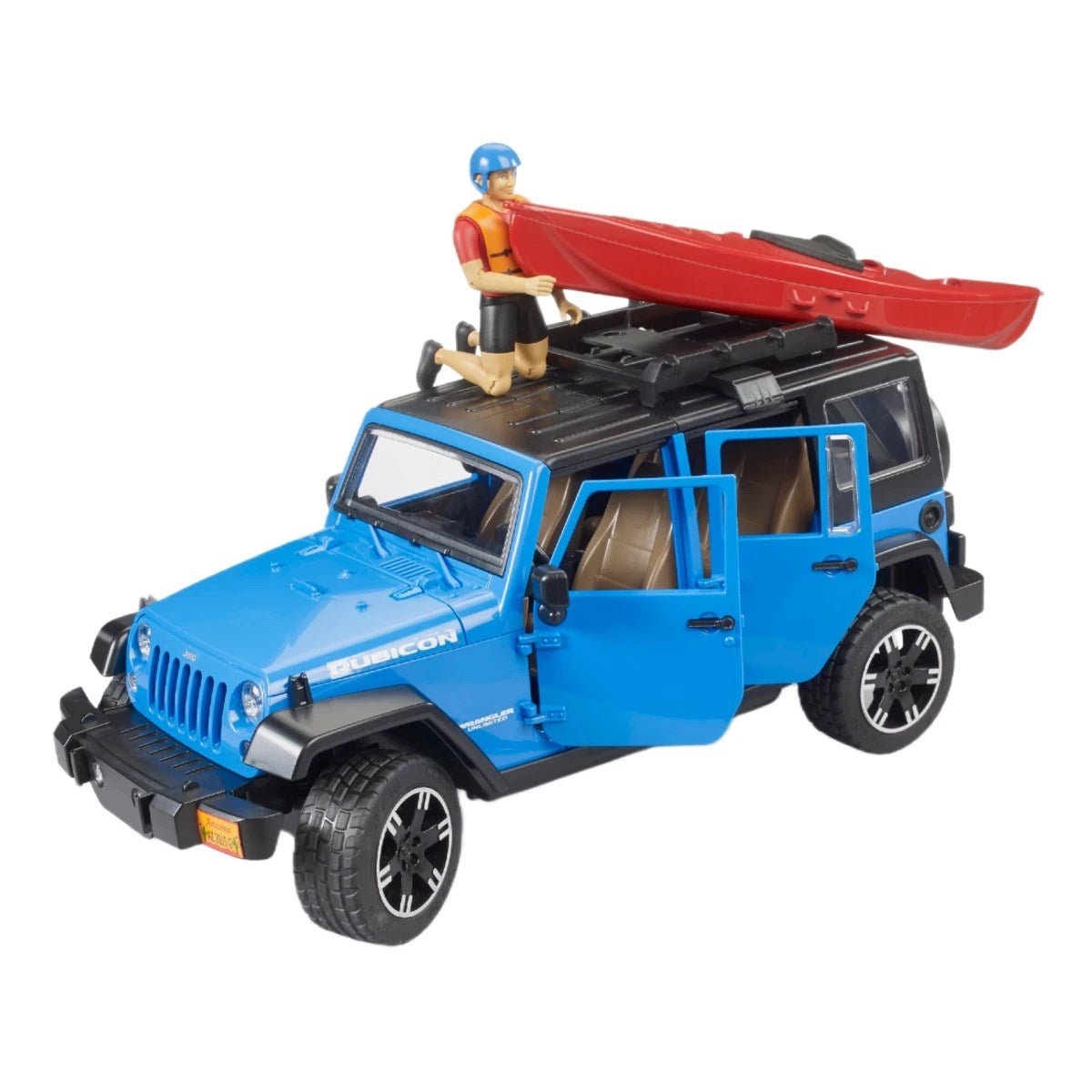 Bruder Jeep Wrangler U. Rubicon Kano ve Sürücü BR02529 - Roket Oyuncak
