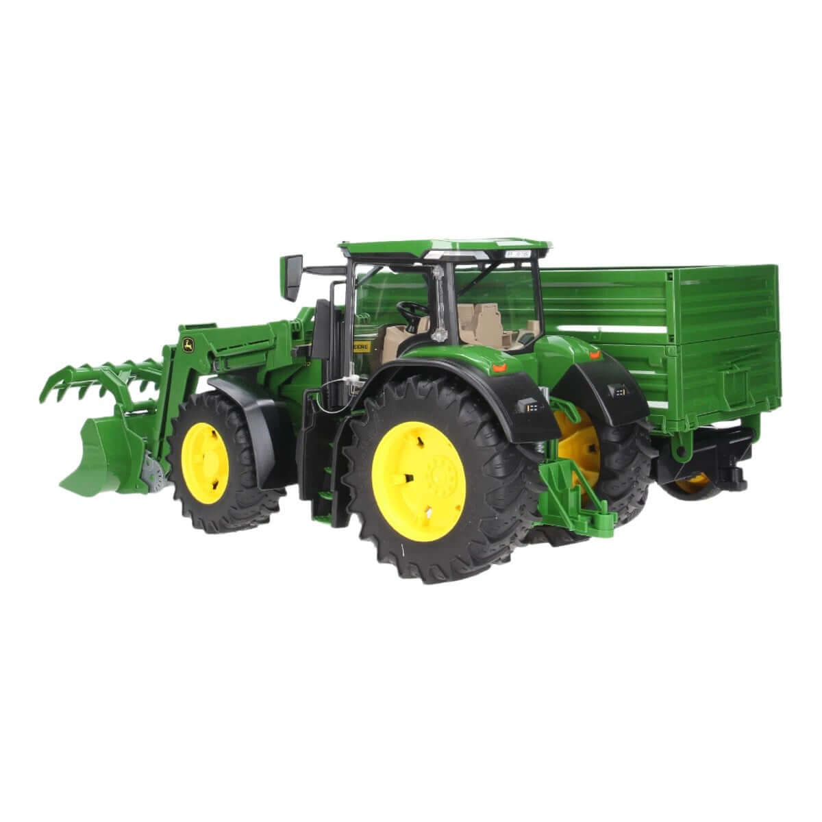 Bruder John Deere 7R 350 Kepçeli Traktör ve Römork BR03155 - Roket Oyuncak