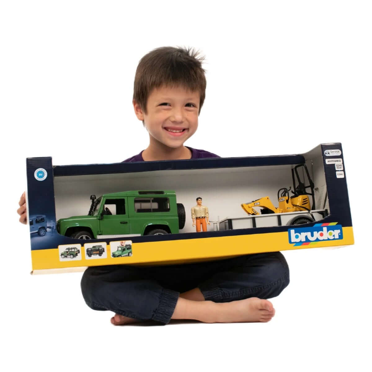 Bruder Land Rover Arazi Aracı & Jcb Mini Kazıcı BR02593 - Roket Oyuncak