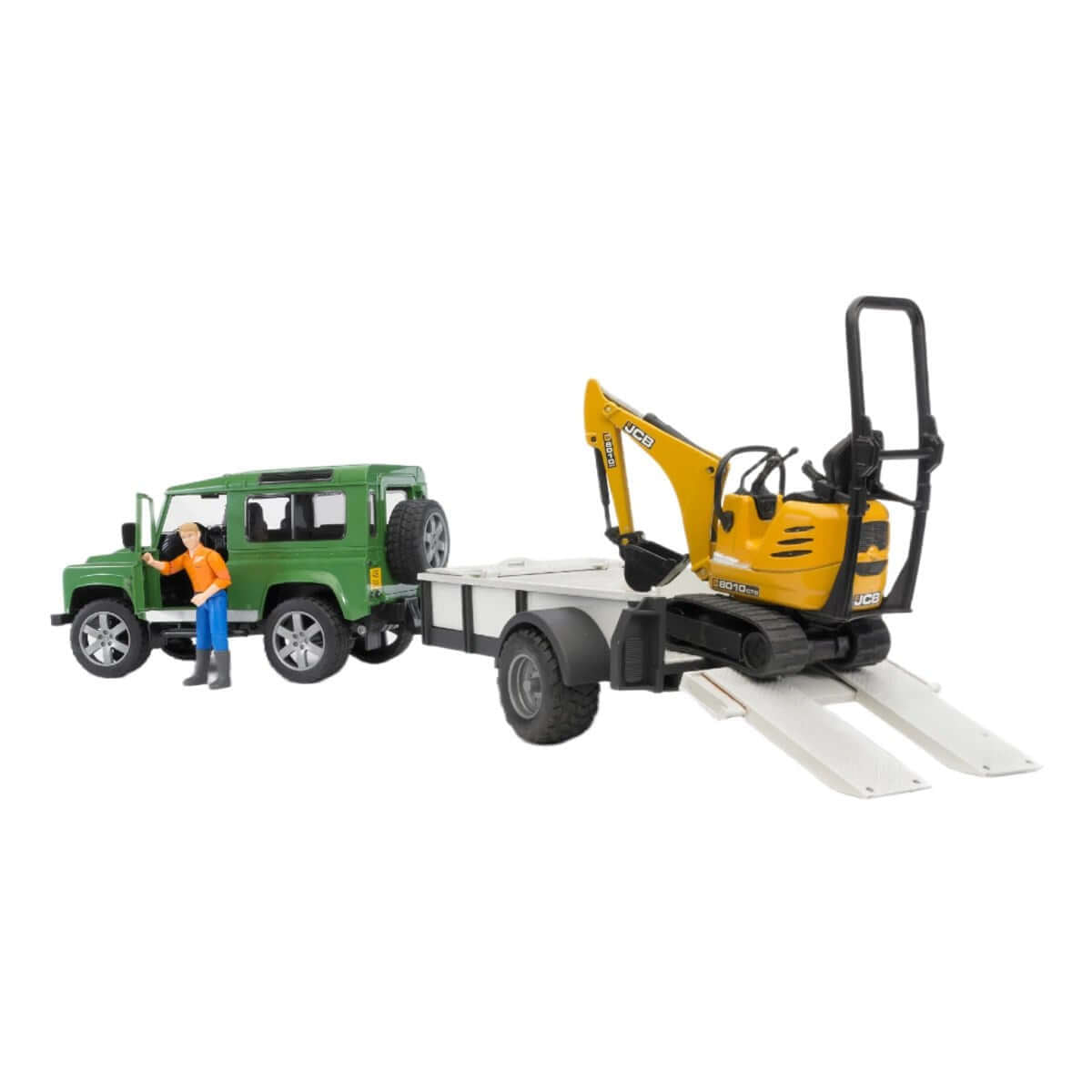 Bruder Land Rover Arazi Aracı & Jcb Mini Kazıcı BR02593 - Roket Oyuncak