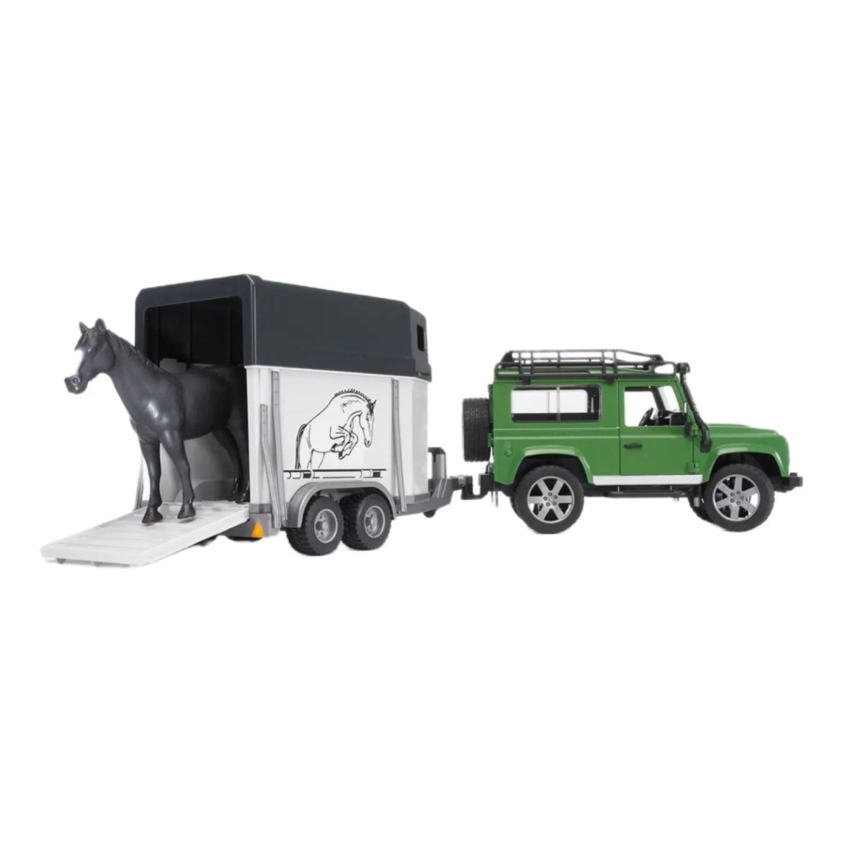 Bruder Land Rover Arazi Aracı Ve At Nakil Aracı BR02592 - Roket Oyuncak